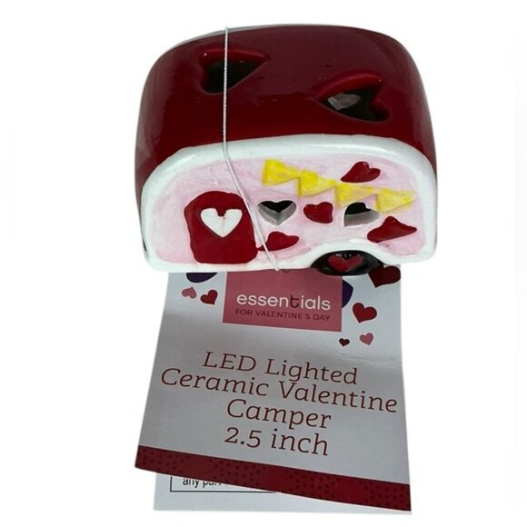 Camper Ceramic Heart Themed LED Light Up Collectible - Picture 3 of 16